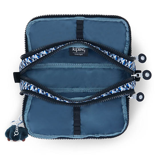 Kipling Gitroy Klassieke Printed Pencil Case Tassen Blauw | België 1316IL